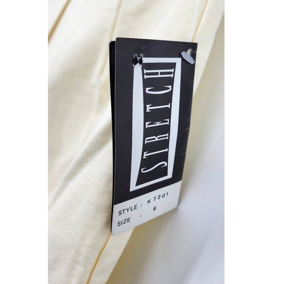 New Vintage‎ Deadstock Ashleigh Morgan Stirrup Pants Size 8 White Cream - Picture 8 of 8